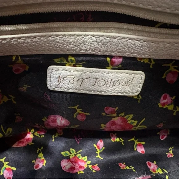 Charming Betsey Johnson Polka Dot Handbag with Pink Accents - Picture 4 of 9